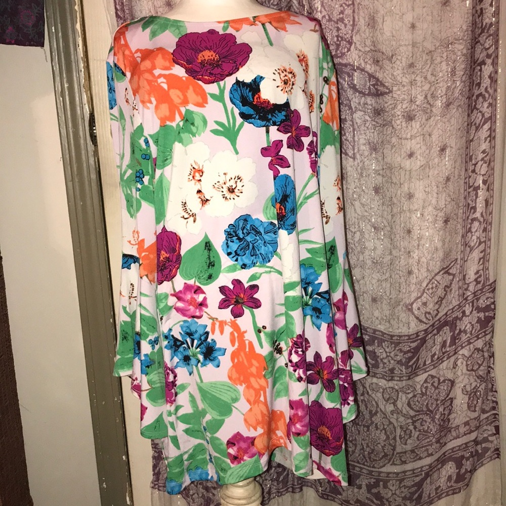 Flower Bell Sleeve Dress